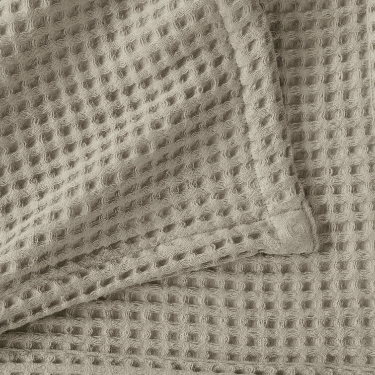 King Size Linen Cotton Waffle Weave Reversible Blanket