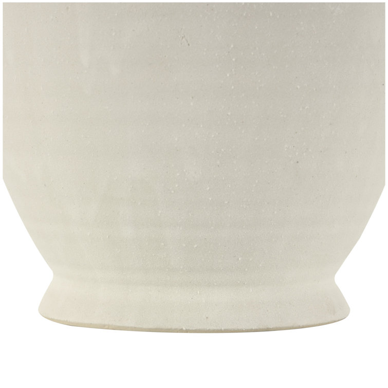 Cream Ceramic Novelty Table Vase with Handles