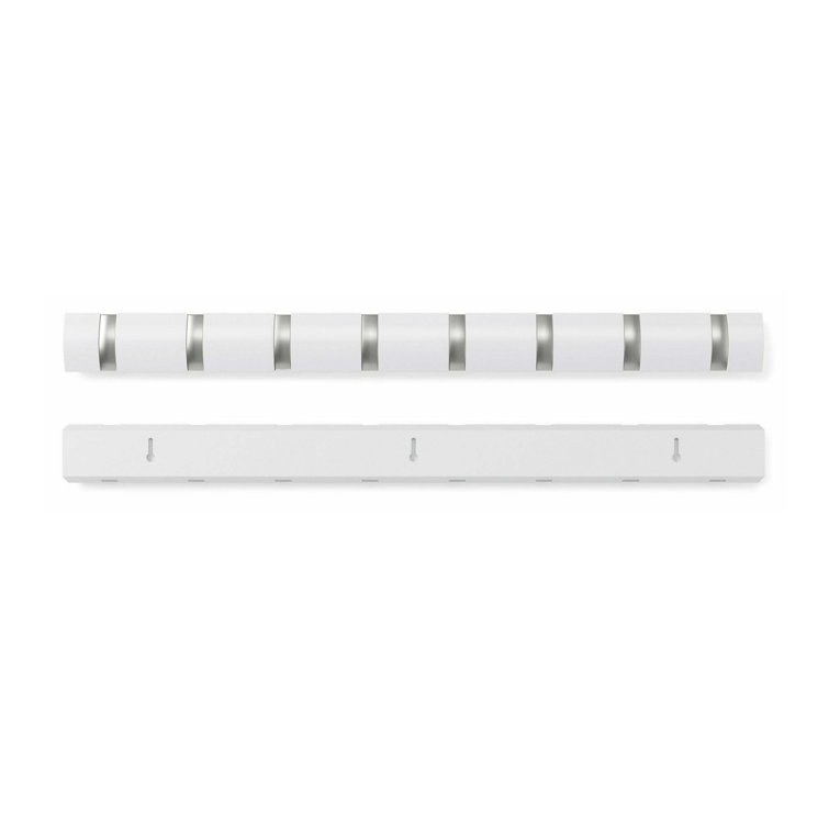 Umbra Flip 8 Sleek White Hardwood Wall Hook