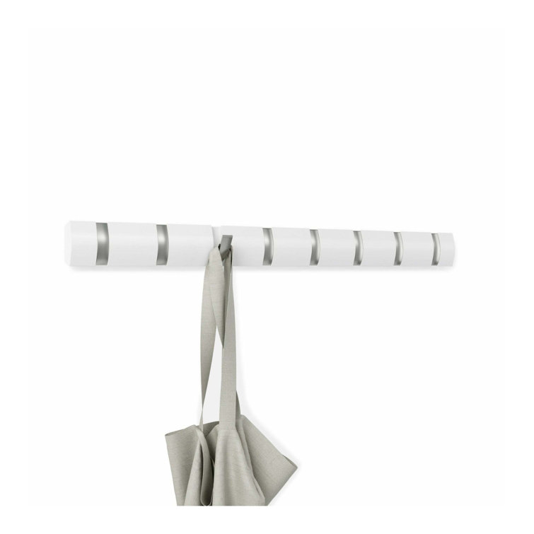 Umbra Flip 8 Sleek White Hardwood Wall Hook