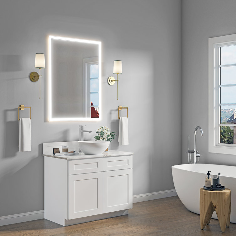 Sinber 16'' White Oval Ceramic Bathroom Vessel Sink