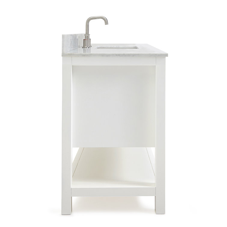 Bayhill 55'' White Solid Wood Freestanding Vanity