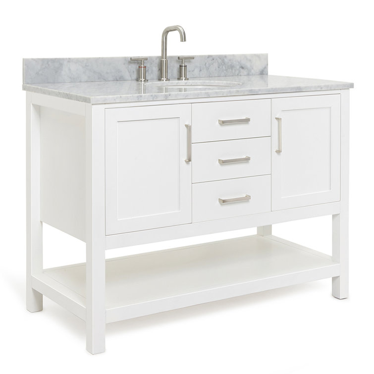 Bayhill 49'' White Marble Top Single Vanity