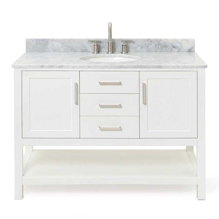 Bayhill 49'' White Marble Top Single Vanity
