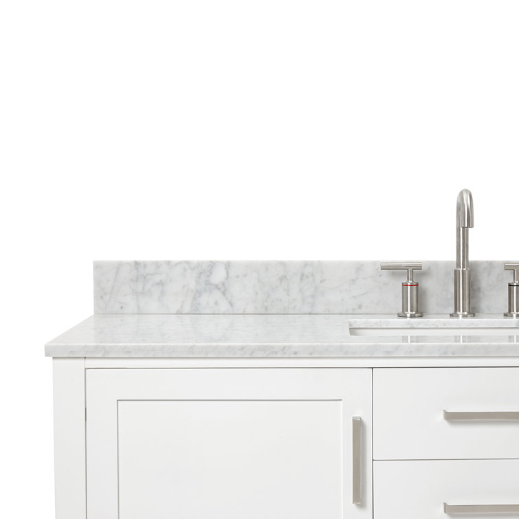 Bayhill 55'' White Solid Wood Freestanding Vanity
