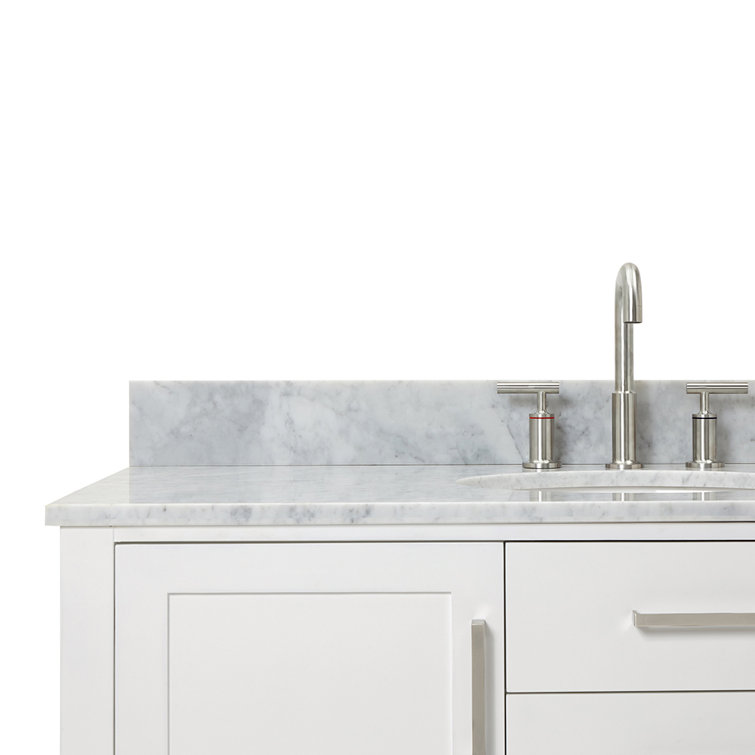 Bayhill 49'' White Marble Top Single Vanity
