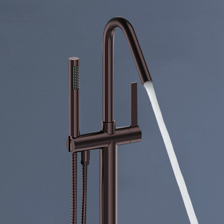 Oil Rubbed Bronze Freestanding Tub Filler with Handshower