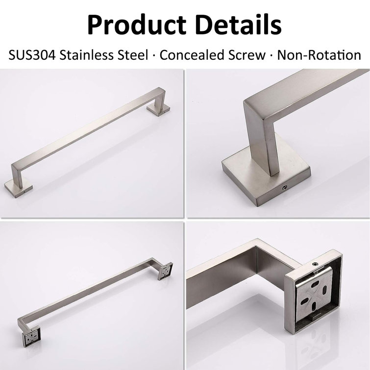 24'' Brushed Nickel Stainless Steel Wall Mounted Towel Bar
