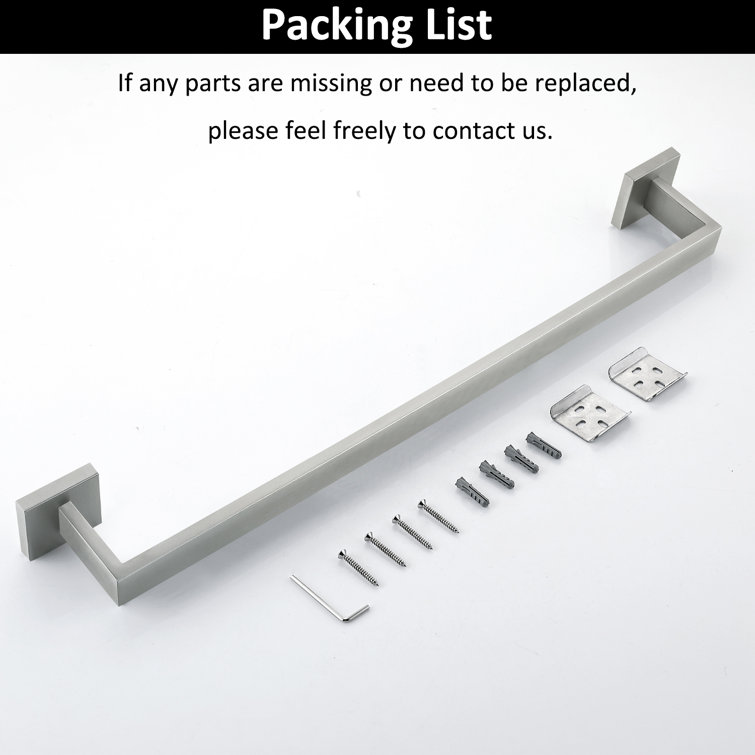 24'' Brushed Nickel Stainless Steel Wall Mounted Towel Bar