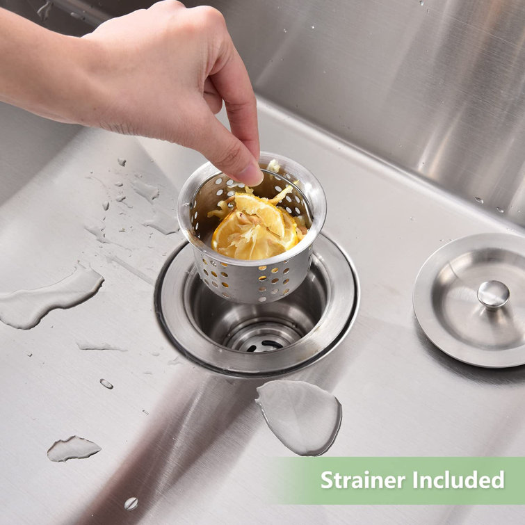 32'' Undermount Single Bowl Stainless Steel Kitchen Sink with Accessories