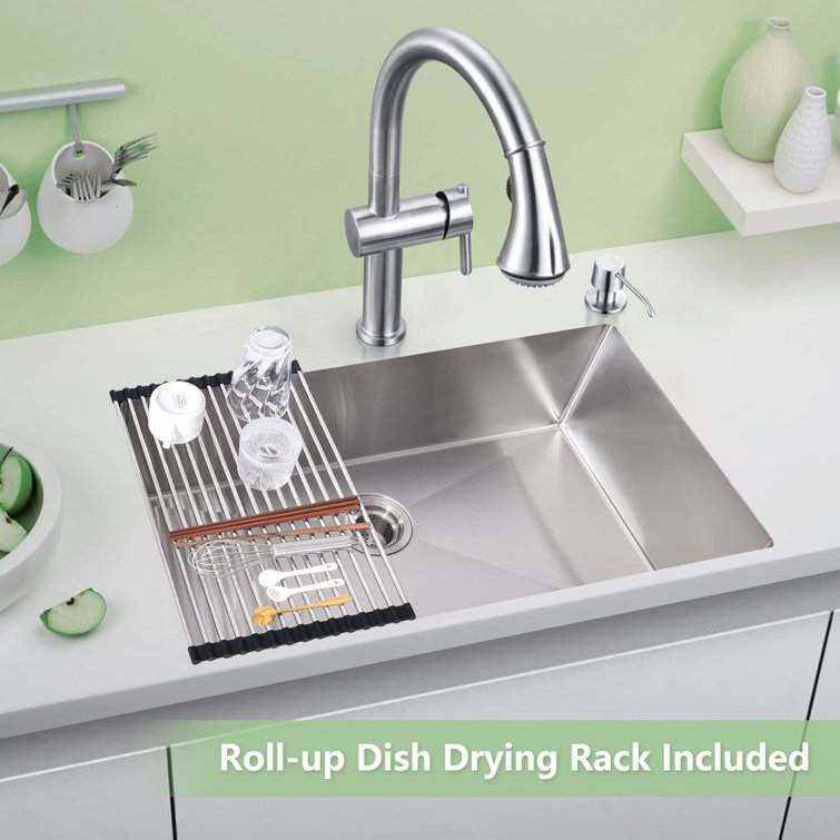 32'' Undermount Single Bowl Stainless Steel Kitchen Sink with Accessories