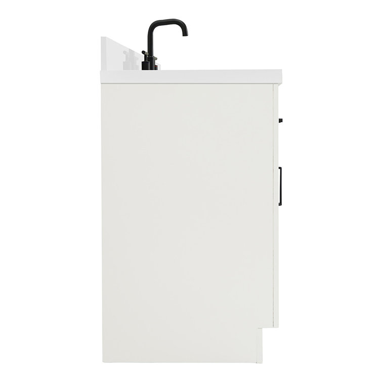 Hepburn 31" White Hardwood Freestanding Single Vanity Set