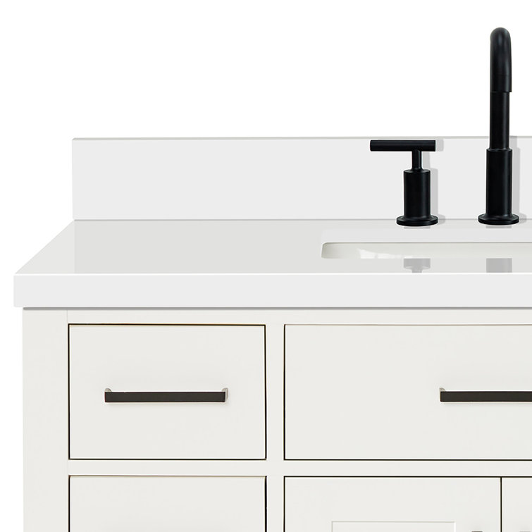 Hepburn 43" White Hardwood Freestanding Single Vanity Set