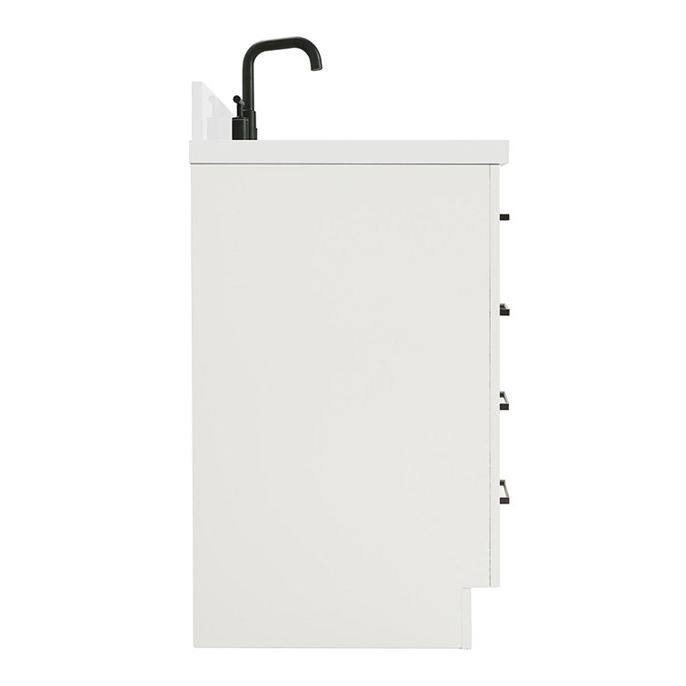 Hepburn 43" White Hardwood Freestanding Single Vanity Set