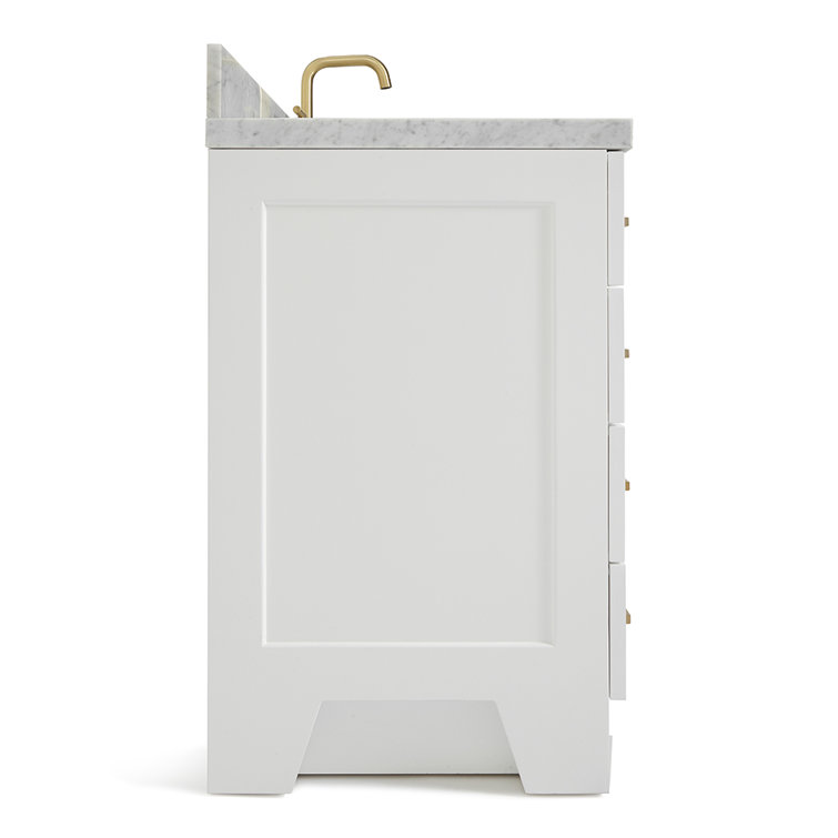 Taylor White Single Bathroom Vanity with Carrara Marble Top
