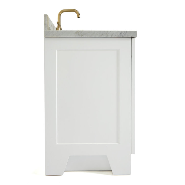 Taylor White Single Bathroom Vanity with Carrara Marble Top