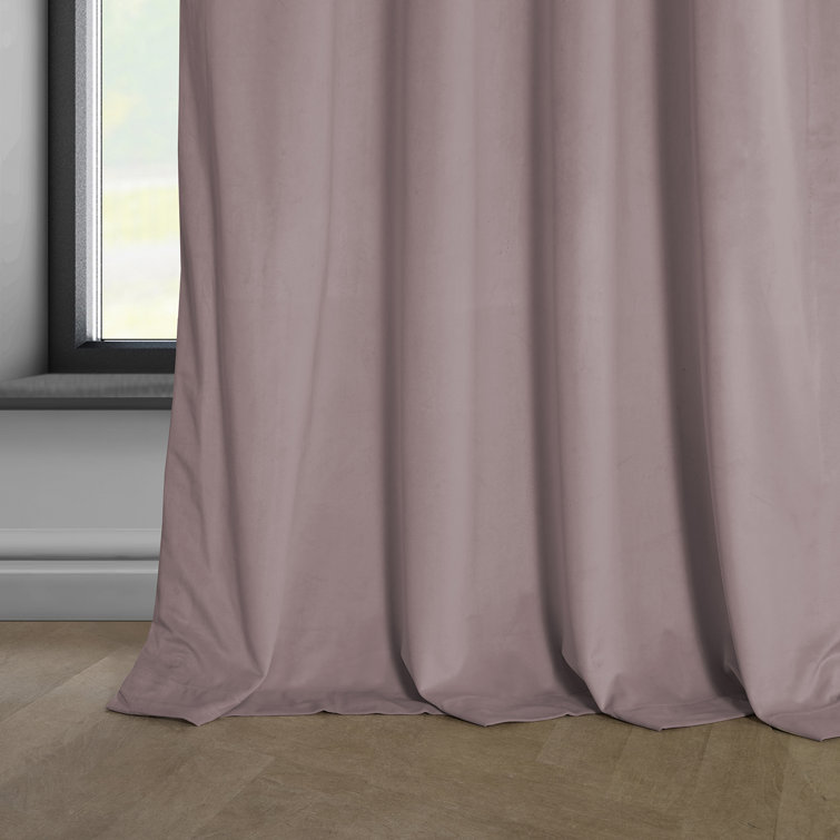 Angora Beige Velvet Blackout Curtain Panel for Windows and Doors