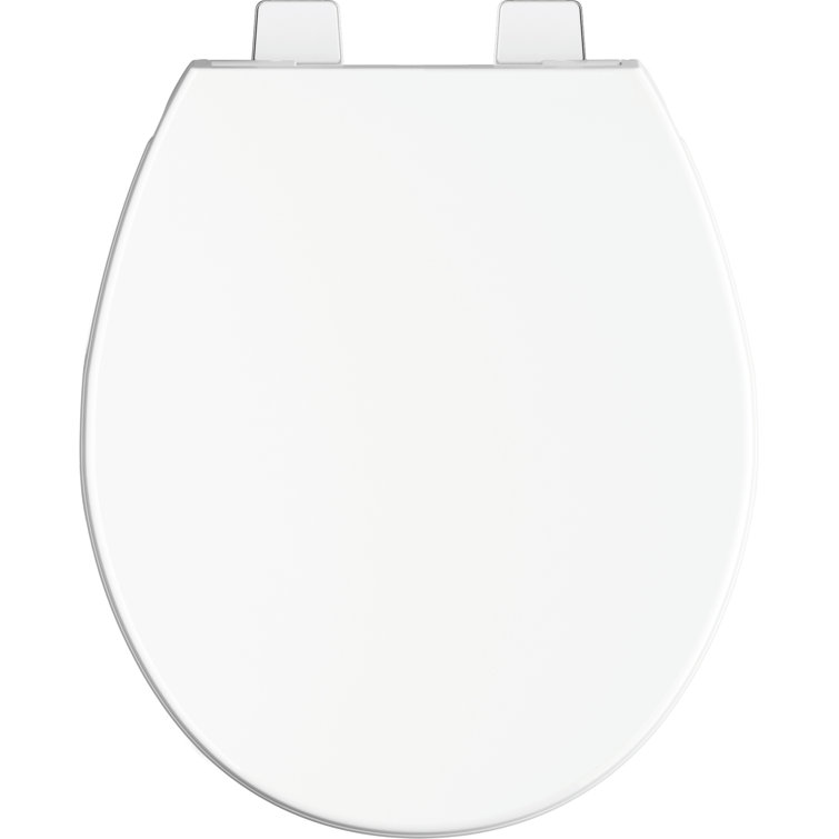 Morgan White Elongated Slow-Close Toilet Seat with NoSlip Bumpers
