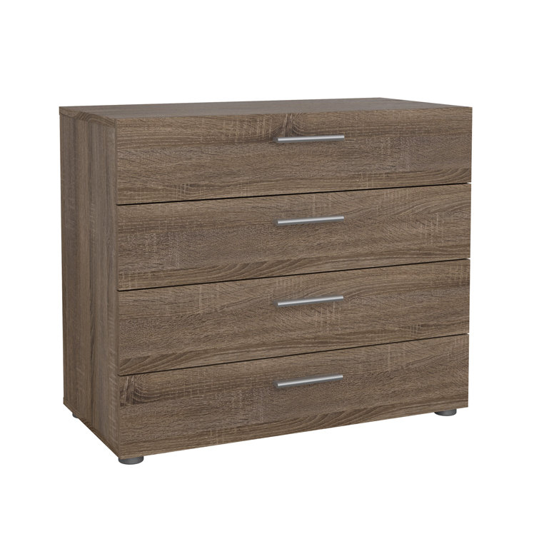 Truffle Oak 4-Drawer Chest with Sleek Contemporary Design