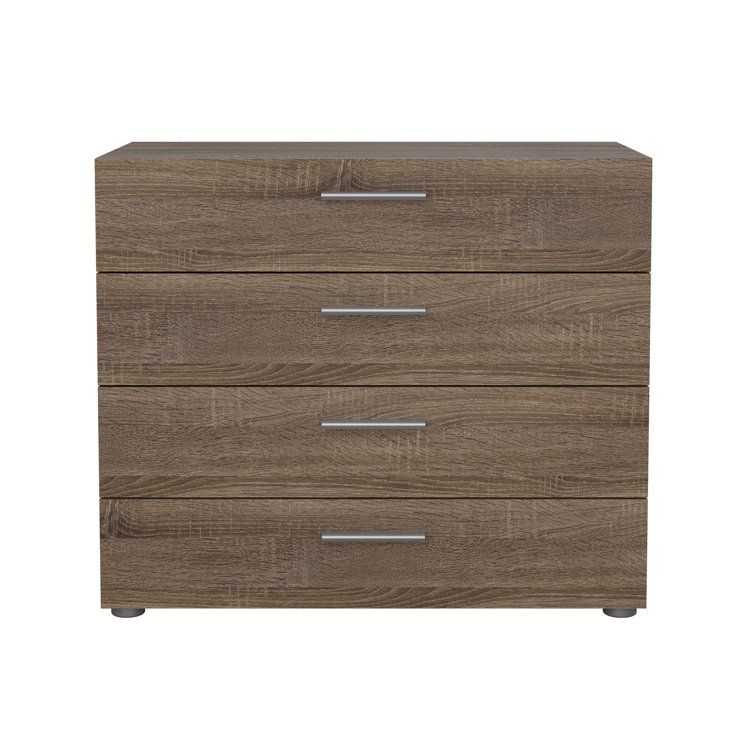 Truffle Oak 4-Drawer Chest with Sleek Contemporary Design