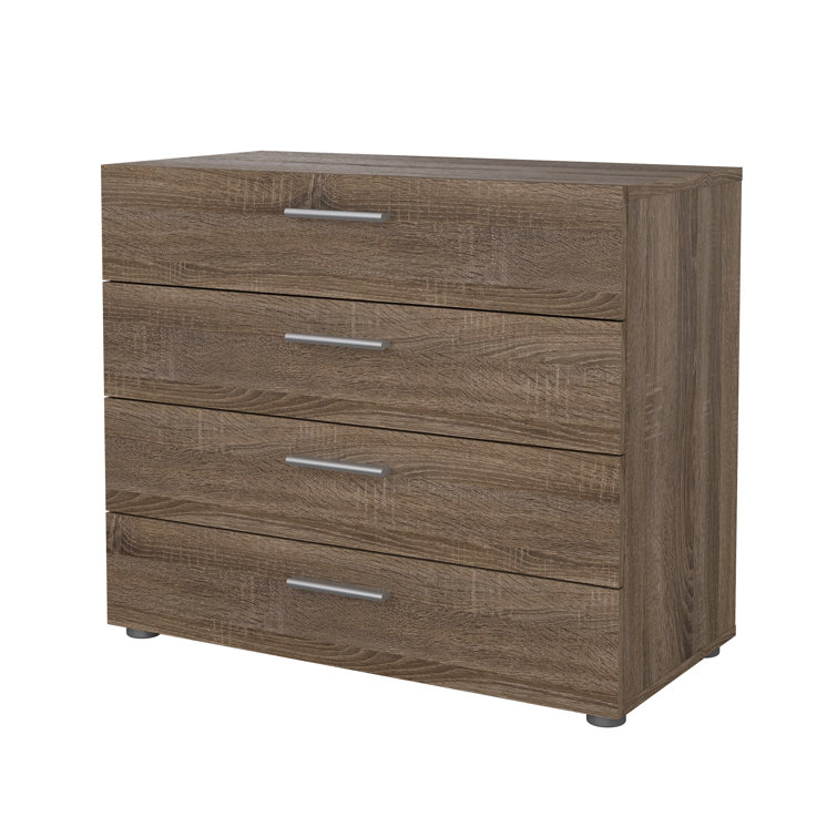 Truffle Oak 4-Drawer Chest with Sleek Contemporary Design