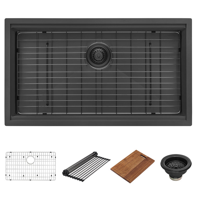 Ruvati 33 inch Stainless Steel Workstation Undermount Kitchen Sink Single Bowl