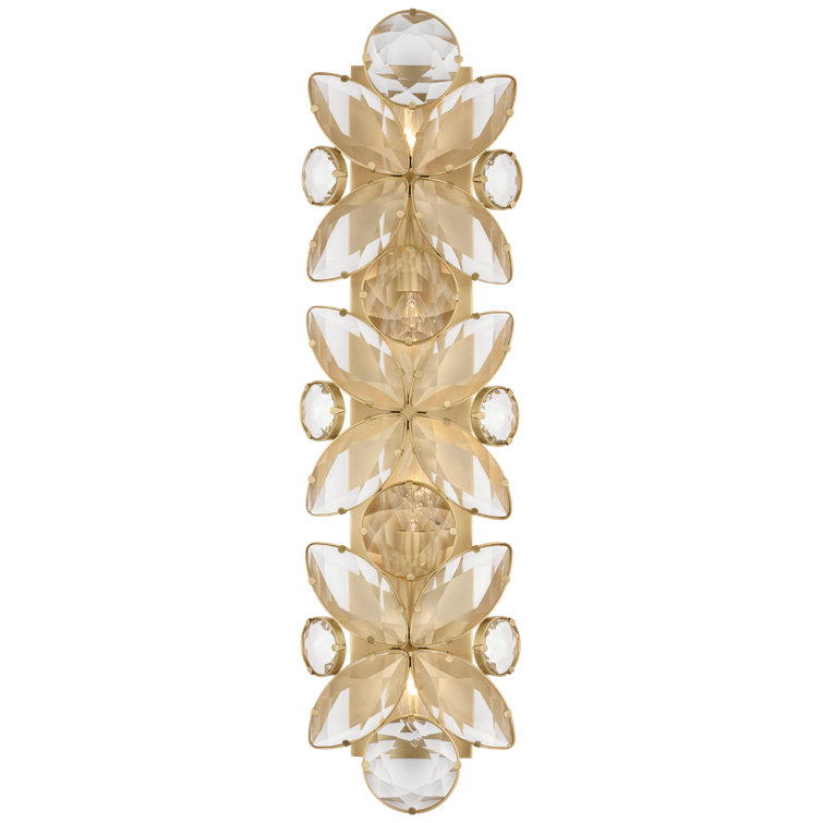 Lloyd 33.25" Soft Brass Crystal Wall Sconce