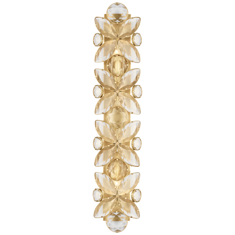 Lloyd 33.25" Soft Brass Crystal Wall Sconce