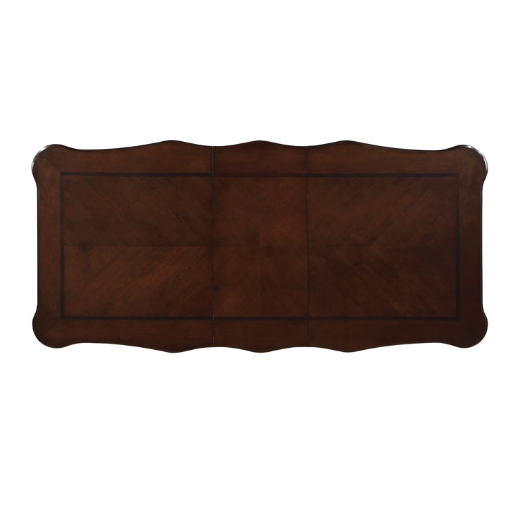 Traditional Brown Extendable Rectangular Wood Dining Table