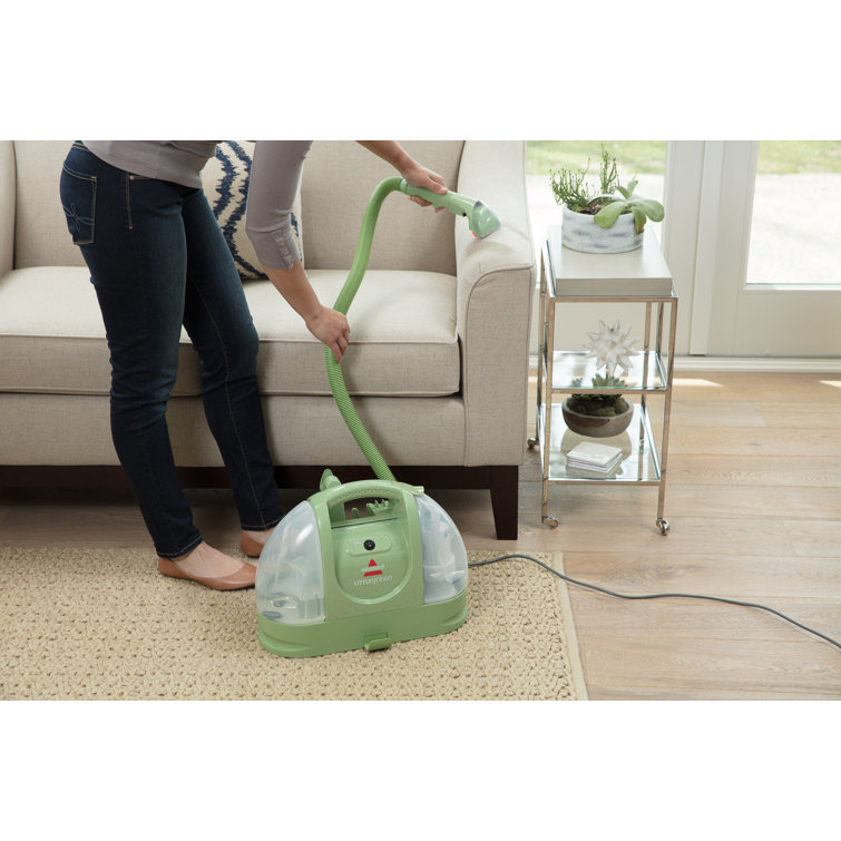 Green Portable Upholstery and Carpet Cleaner with Tools