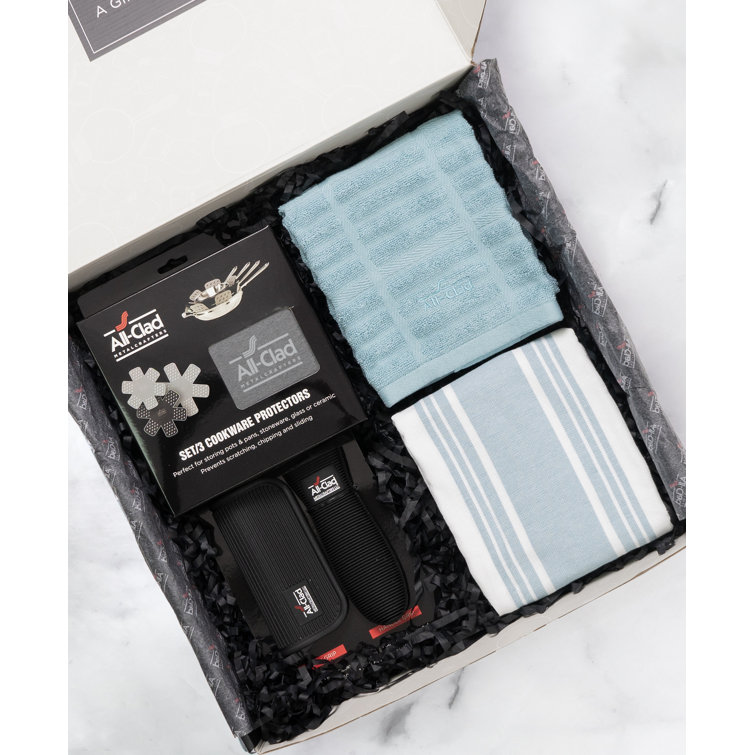 Rainfall Blue All-Clad Kitchen Gift Set with Silicone Grips