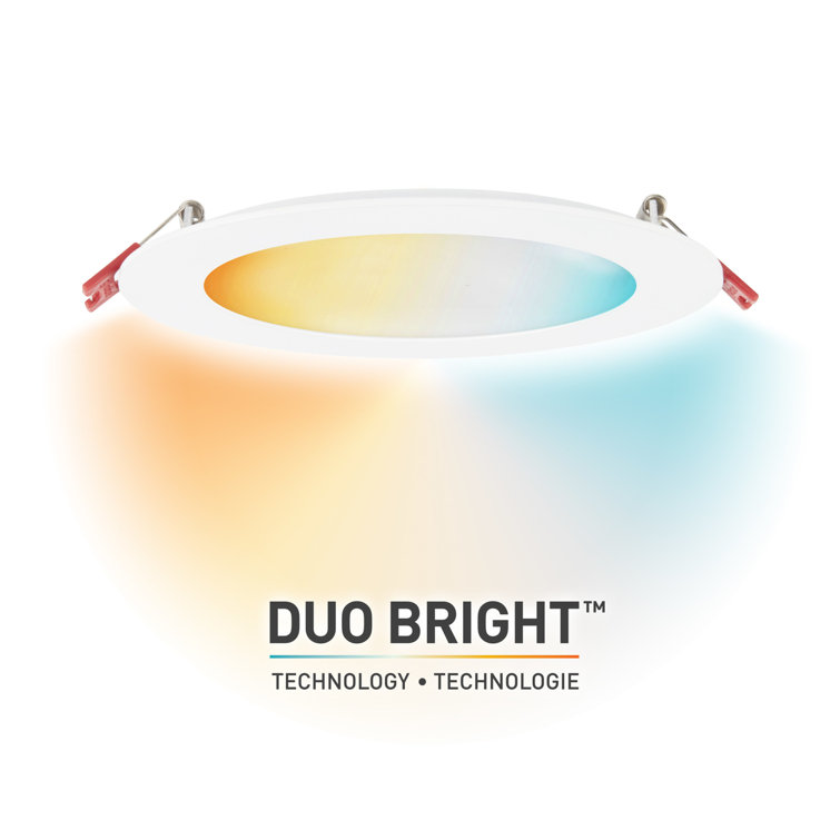 Ultra Slim White 6'' Plastic LED Canless Recessed Downlight