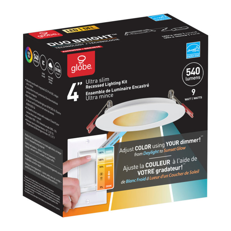 Ultra Slim Energy Star 4" White LED Canless Downlight