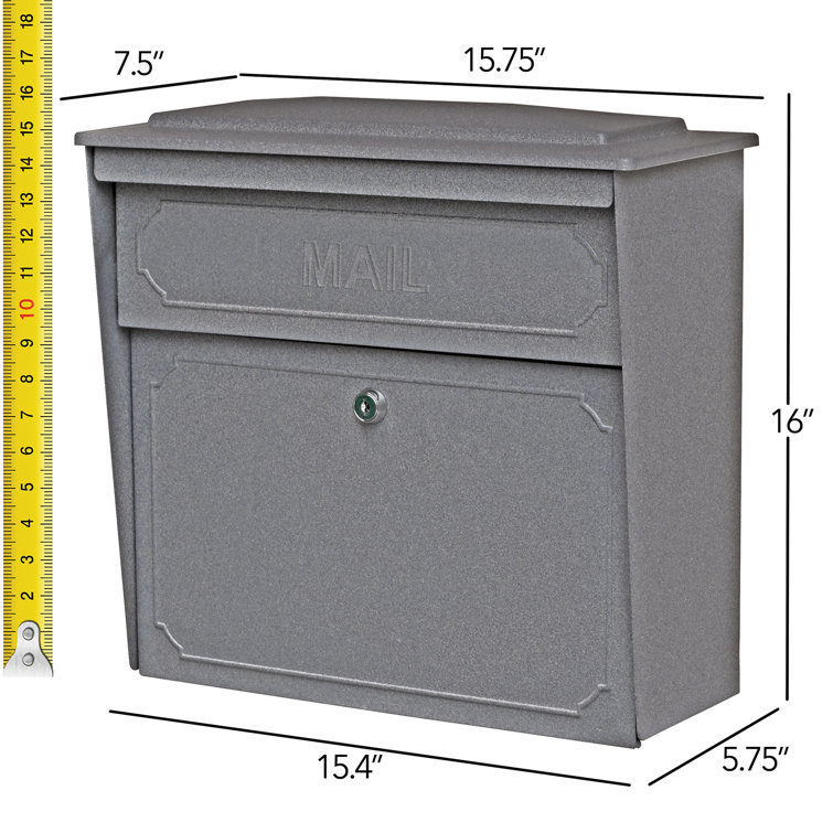 Granite Steel Lockable Wall-Mount Security Mailbox