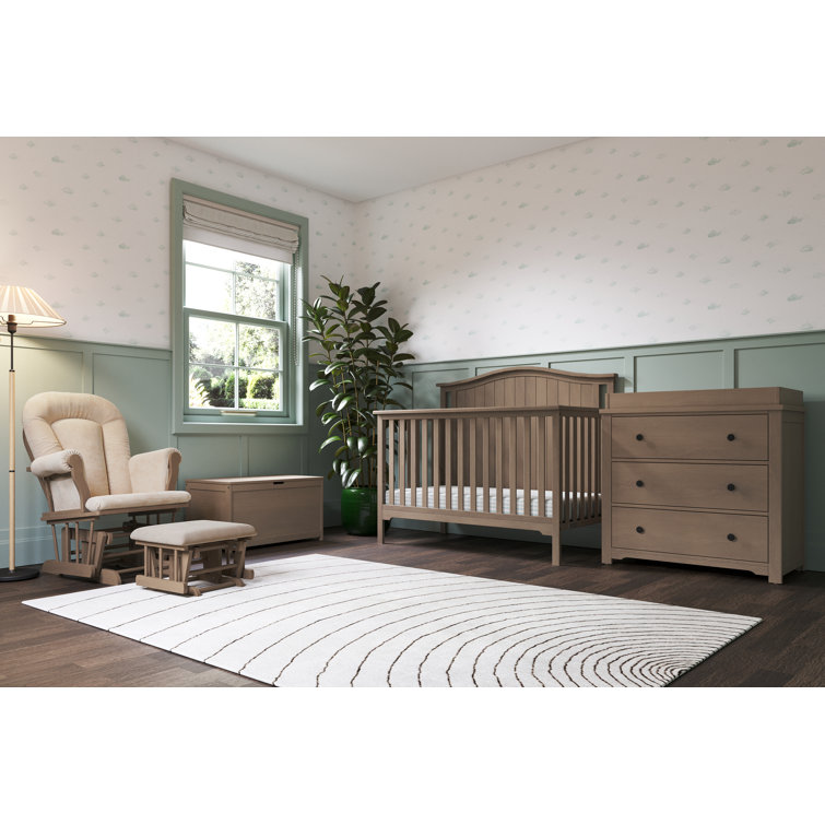 Dusty Heather Oak 4-in-1 Convertible Baby Crib