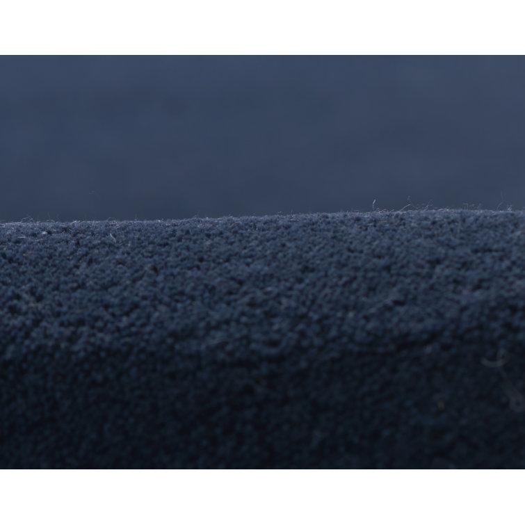 Navy and Cream Hand-Tufted Wool Area Rug, 8' x 10'