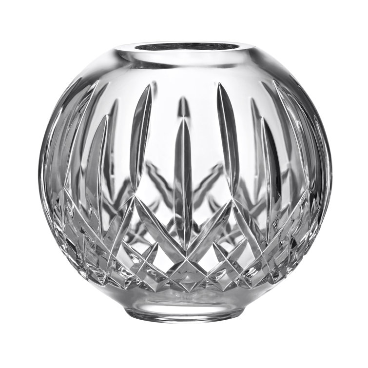 Handcrafted Clear Crystal 6-Inch Rose Bowl
