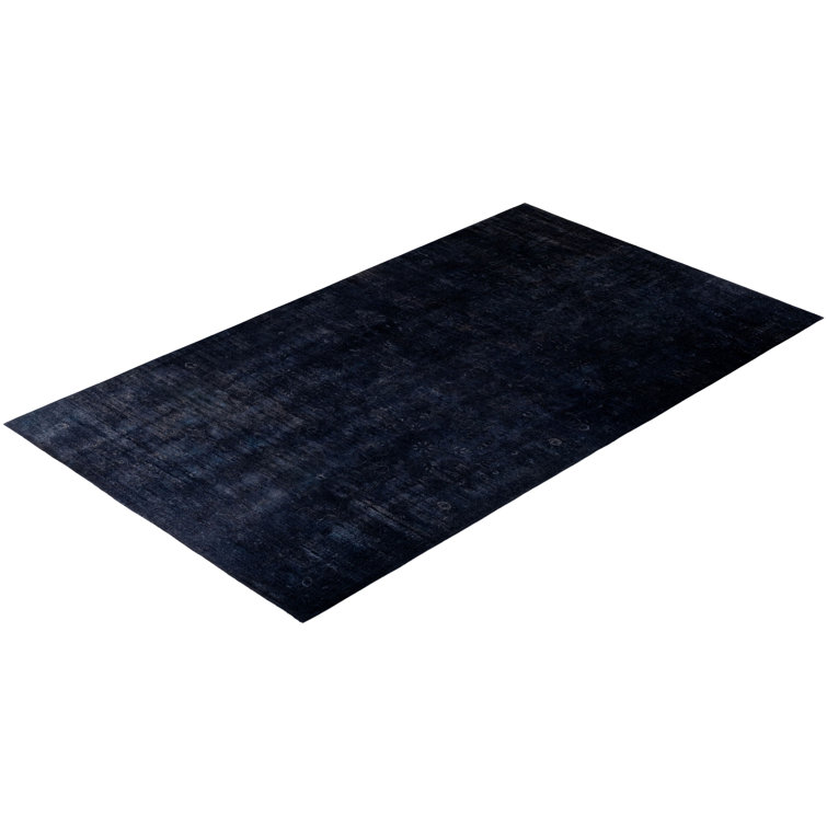 Hand-Knotted Black Wool Rectangular Area Rug 9' 1" x 15' 4"