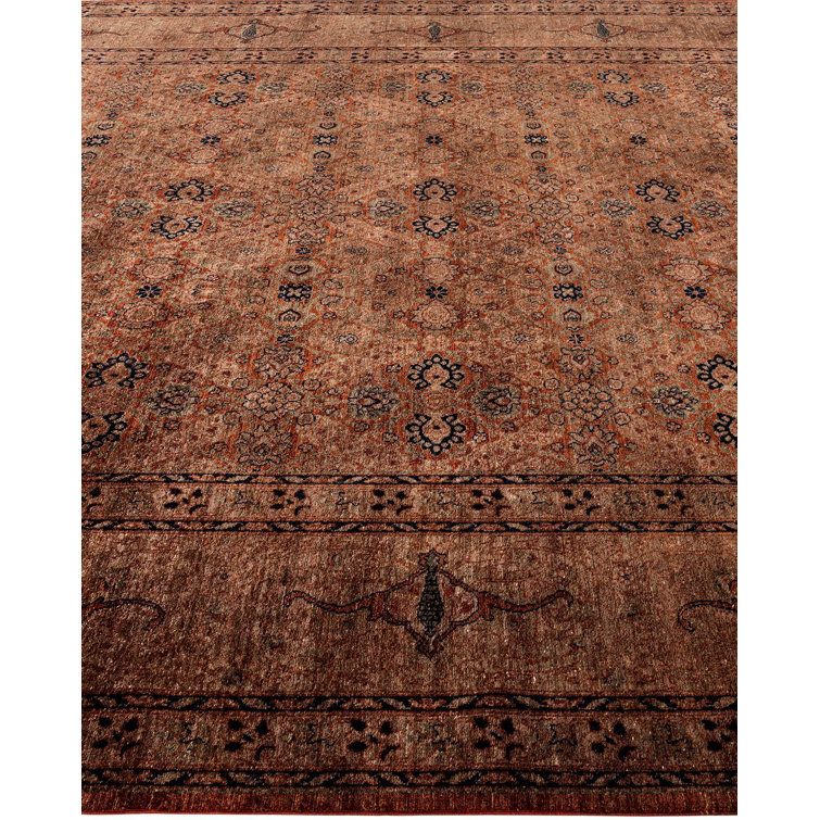 Yovela One-of-a-Kind Large Brown Hand-Knotted Wool Area Rug