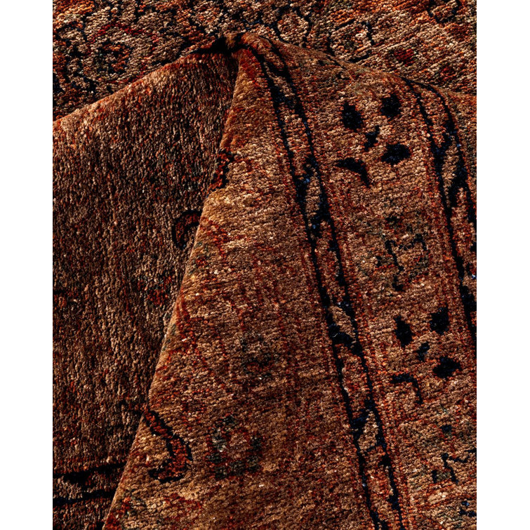 Yovela One-of-a-Kind Large Brown Hand-Knotted Wool Area Rug