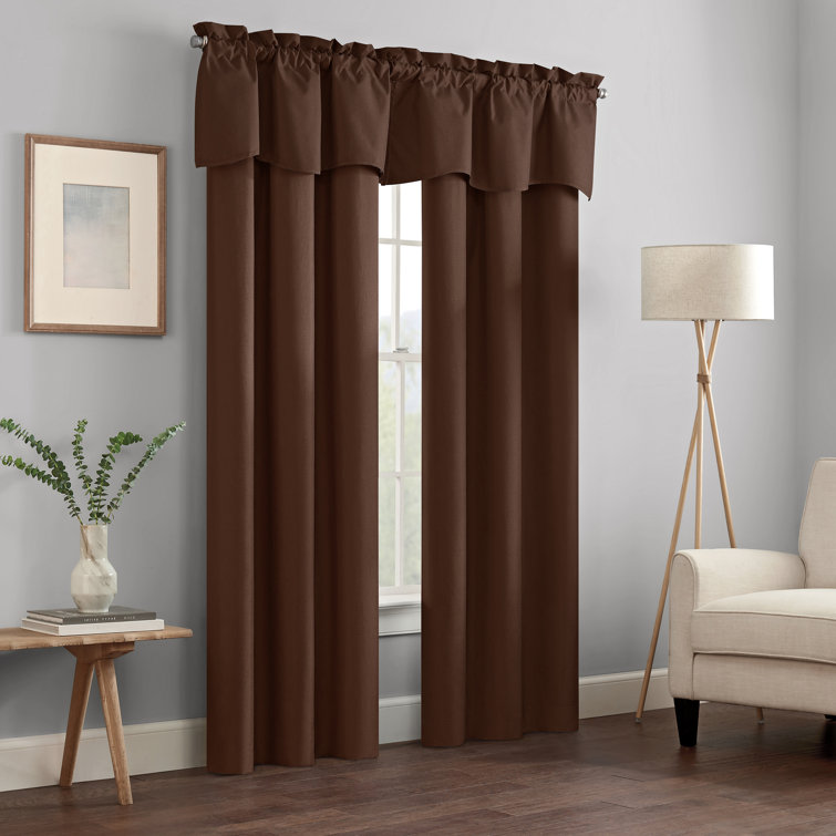 Chocolate Blackout Rod Pocket Curtain Panel, 42" x 84"