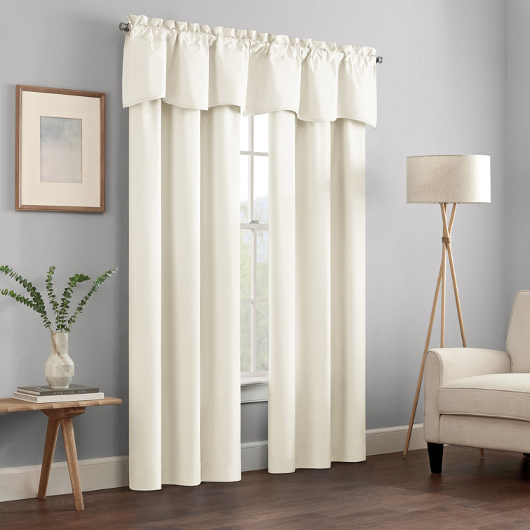 Ivory Polyester Blackout Rod Pocket Curtain Panel
