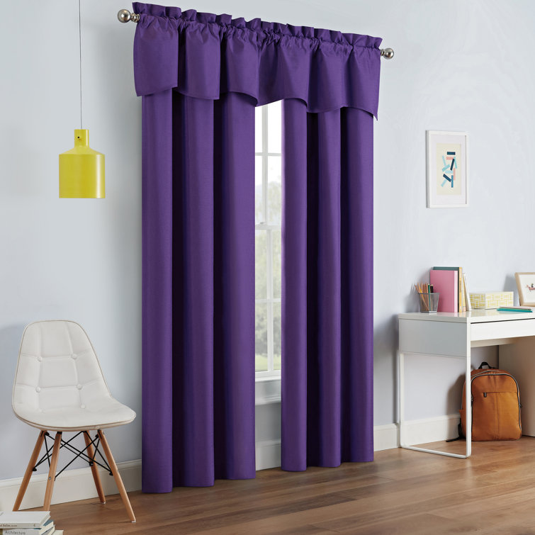 Purple Blackout Energy-Efficient Rod Pocket Curtain Panel