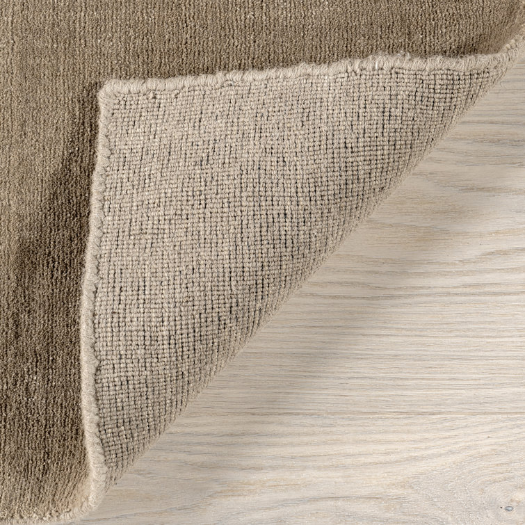 Fawn Rectangular Handmade Wool-Blend Area Rug