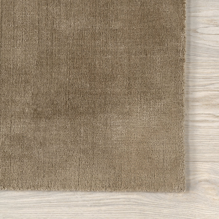 Fawn Rectangular Handmade Wool-Blend Area Rug