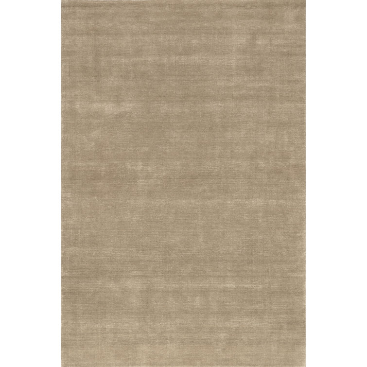 Fawn Rectangular Wool-Blend Area Rug 5' x 8'