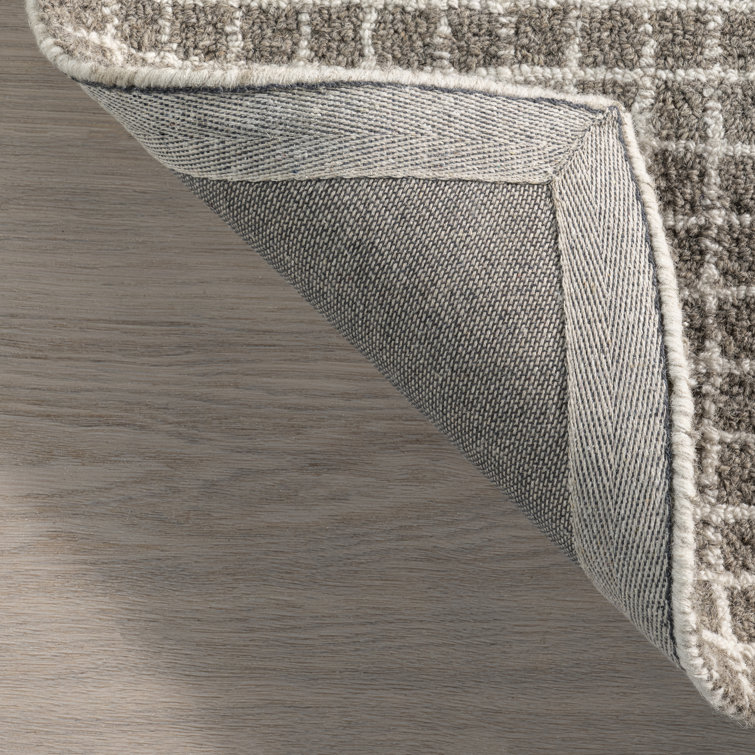Gray Hand-Tufted Wool Rectangular Area Rug 10' x 14'