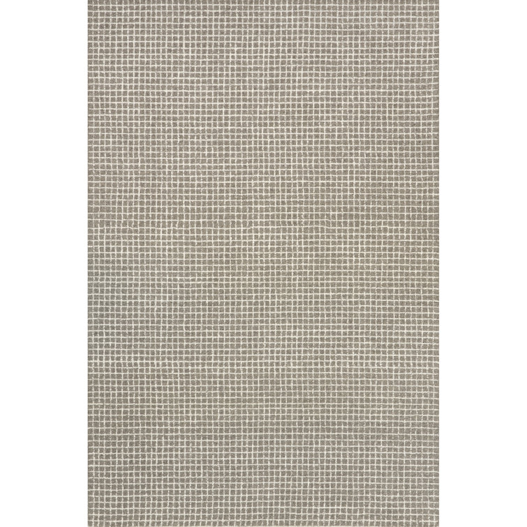 Gray Hand-Tufted Wool Rectangular Area Rug 10' x 14'