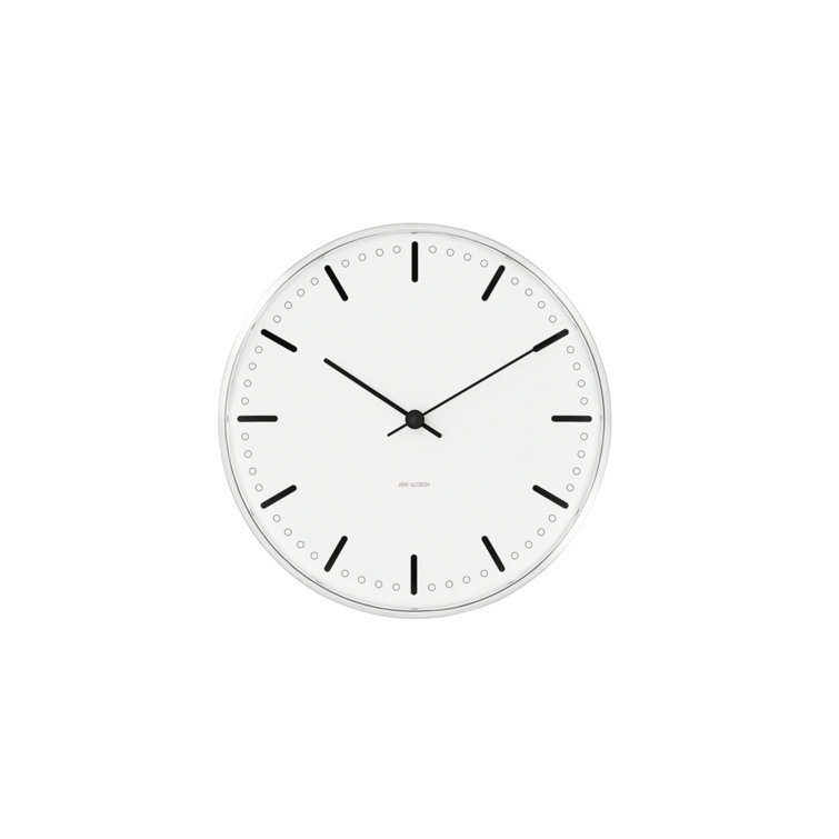 Small White and Black Modern Wall Clock