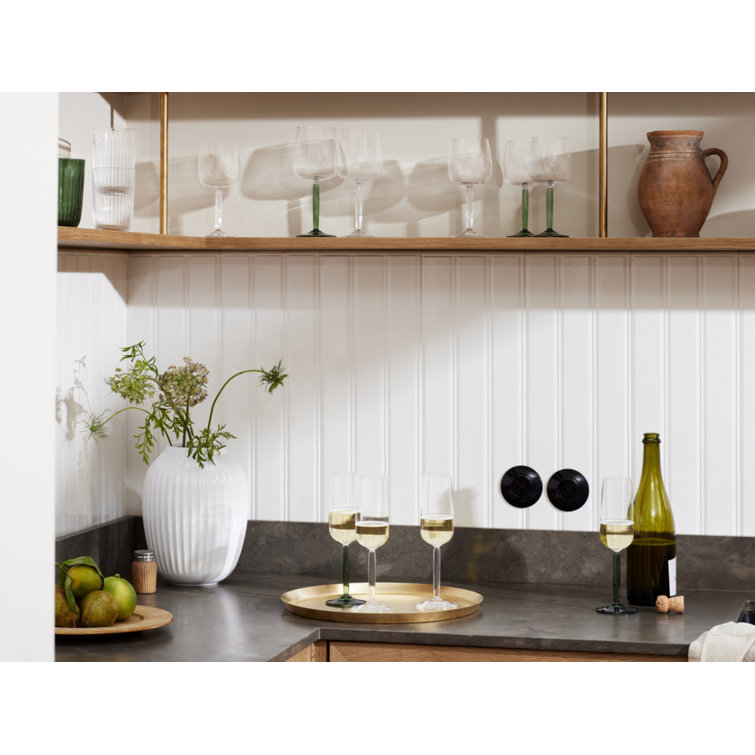 Hammershoi Green Stem Glass Wine Set, 11.8 oz